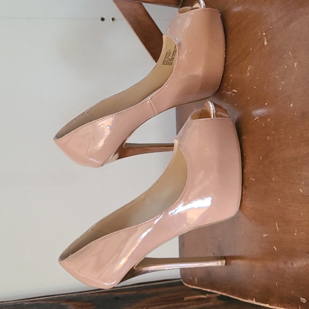 Mauve and Rose Gold Opentoe Heels